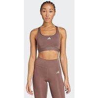 Adidas Womens Training Light Support Sports Bra - Brown