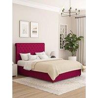 Aspire Zahra Velvet Ottoman Bedframe - Bed Frame With Memory Mattress