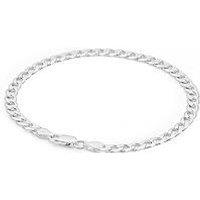 The Love Collection Sterling Silver Curb Chain (4.3Mm) Bracelet 8 Inch
