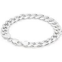 The Love Collection Sterling Silver Curb Chain (9Mm) Bracelet 8 Inch