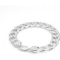The Love Silver Collection Sterling Silver Curb Chain (13.3Mm) Bracelet 8.5 Inch