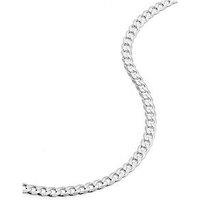 The Love Collection Sterling Silver Curb Chain (3.5Mm) Necklace 20 Inch