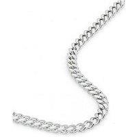 The Love Collection Sterling Silver Curb Chain Cuban (3.5Mm) Necklace 24 Inch