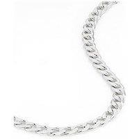 The Love Collection Sterling Silver Curb Chain (4.3Mm) Necklace 20 Inch