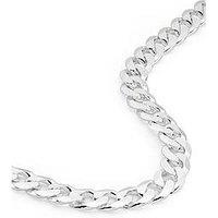 The Love Collection Sterling Silver Curb Chain (9Mm) Necklace 22 Inch