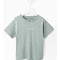 Jack & Jones Mini Younger Boys Mountain Back Print Short Sleeve T-Shirt - Iceberg Green