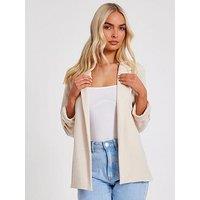 Quiz Stone Ruched Sleeve Blazer