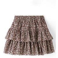 The Very Collection Girls Tiered Animal Sparkle Skirt - Print