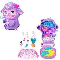Polly Pocket Cozy Dreamland Lamb Compact Playset With 1 Micro Doll And Pet Unicorn, Travel Toy With Food & Styling Accessories