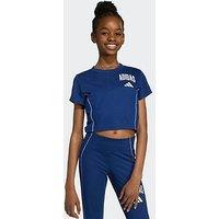 Adidas Girls Junior Training Collegiate T-Shirt - Blue