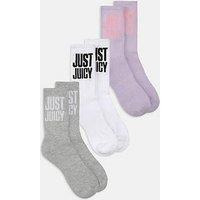 Juicy Couture Crew Socks With Just Juicy Logo - Multi
