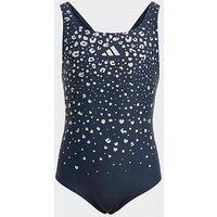 Adidas Girl'S Glam Swimsuit - Navy