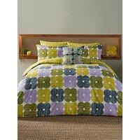 Orla Kiely Textured Flower 100% Cotton Percale Duvet Cover Set