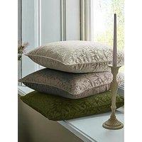 William Morris At Home Strawberry Thief Embossed Cushion In Porcini