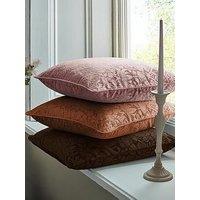 William Morris At Home Strawberry Thief Embossed Cushion In Saffron