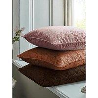 William Morris At Home Strawberry Thief Embossed Cushion In Tearose