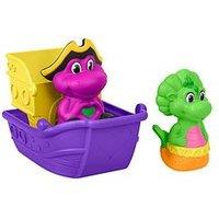 Barney Fisher-Price Barney'S World Water Fun Pirate Ship, 4-Piece Set For Water Play