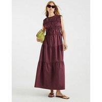 River Island Draw String Tiered Maxi Dress - Purple