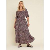 Yours Curve Gypsy Midaxi Dress - Black