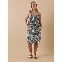 Yours Curve Drape Pocket Dress - Black