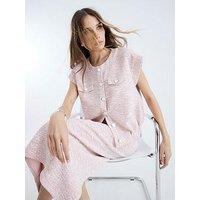 River Island Boucle Sleeveless Jacket - Blue