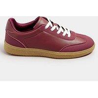 Long Tall Sally Retro Lts Burgundy Red Retro Gum Sole Trainers