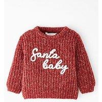 The Very Collection Santa Baby Knit Christmas Jumper - Red