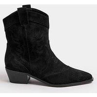 Long Tall Sally Western Stitch Detail Boot - Black