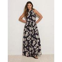 Long Tall Sally Tall Blurred Floral Halter Maxi Dress
