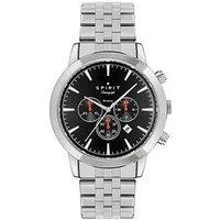 Spirit Polished Pale Silver Chronograph Watch With Brushed Shoulders