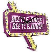 Beetlejuice Red And Yellow Sign Shaped Wall Clock Bjc3000