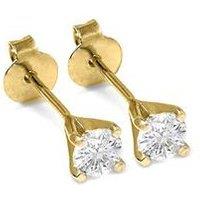 Say It With Mini Classic Claw Set Earrings - Yellow Gold Plated