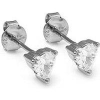 Say It With Stone Heart Earrings - Sterling Silver