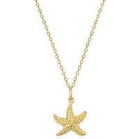 Seol + Gold 18Ct Gold Plated Starfish Charm Necklace