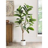 The Very Collection Real Touch Faux Rubber Tree In Plastic Pot
