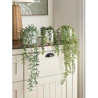 The Very Collection Set Of 3 Trailing Faux Plants In White Ceramic Pots