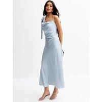 New Look One Shoulder Midi Dress - Light Blue