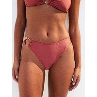 New Look Dark Pink High Cut Hipster Bikini Briefs