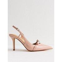 New Look Slingback Bow Court Heel - Pink