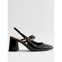 New Look Black Block Heel Mary Jane Shoes