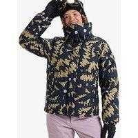Roxy Womens Technical Ski Snow Winter Rebel Jacket - Black/Brown