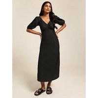 New Look Bow Tie Back Midi Dress - Black
