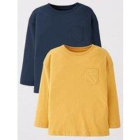 The Very Collection Boys Drop Shoulder 2 Pack Pocket Detail T-Shirt