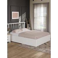 Gfw Spindle End Lift Storage Ottoman Double Bed - Bedframe + Premium Mattress
