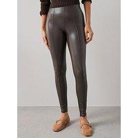 The Very Collection Faux Leather Legging - Brown
