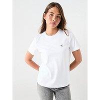 Calvin Klein Jeans Archive Jersey Crew T-Shirt - Brilliant White