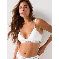 Calvin Klein Icon Cotton Modal Lightly Lined Triangle Bralette - White
