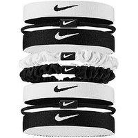 Nike Unisex Training Flex Classic Mixed Hair Ties 8 Pack- White/Black
