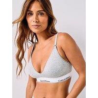 Calvin Klein Icon Cotton Modal Maternity Lightly Lined Triangle Bra - Grey Heather
