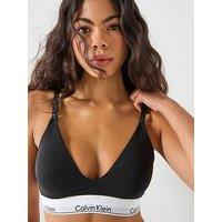 Calvin Klein Icon Cotton Modal Maternity Lightly Lined Triangle Bra - Black